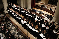 The singers performing at the requiem